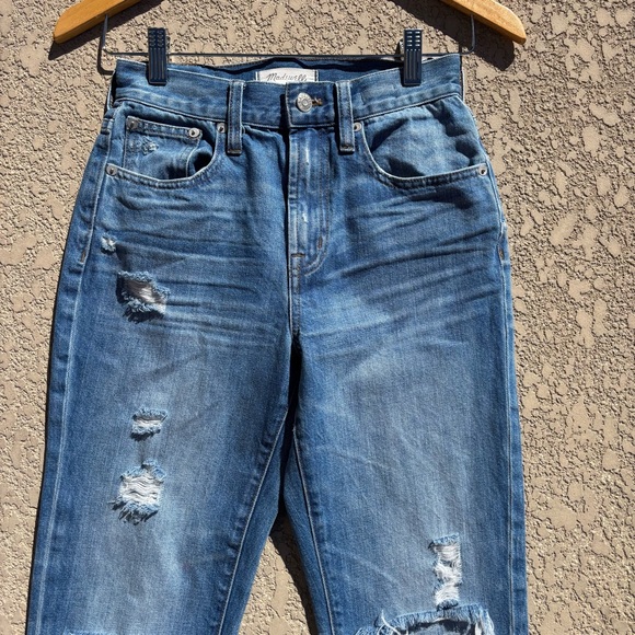 Madewell The Perfect Vintage Jean Size 24 Jeans Medium High Rise Distressed - Picture 2 of 9